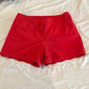 New Directions Red shorts with scalloped edges